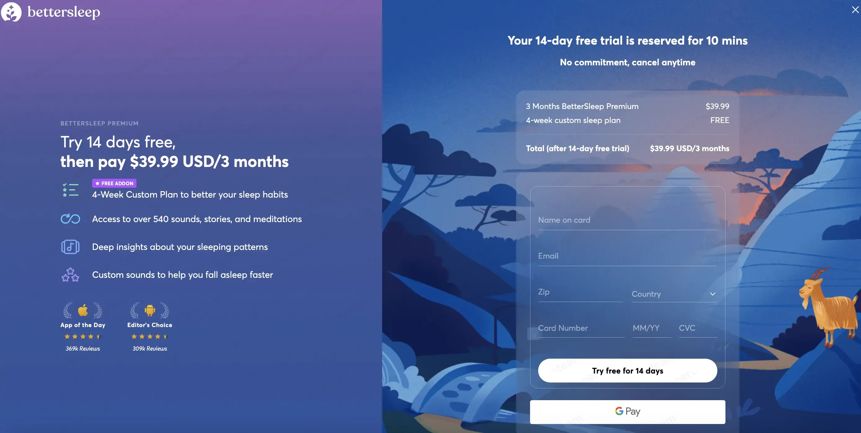 BetterSleep apply coupon code