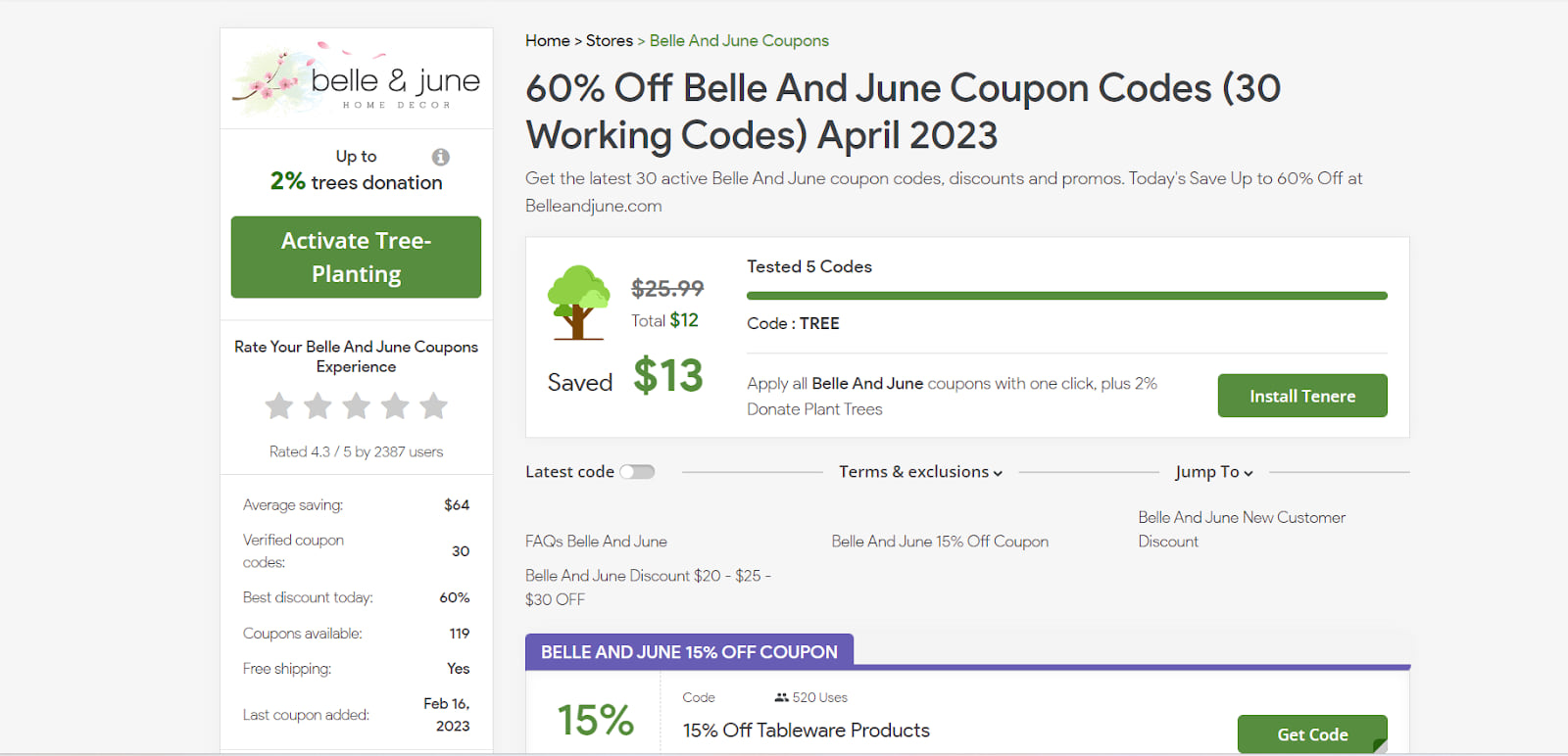 How To Use Belle And June coupon code 1