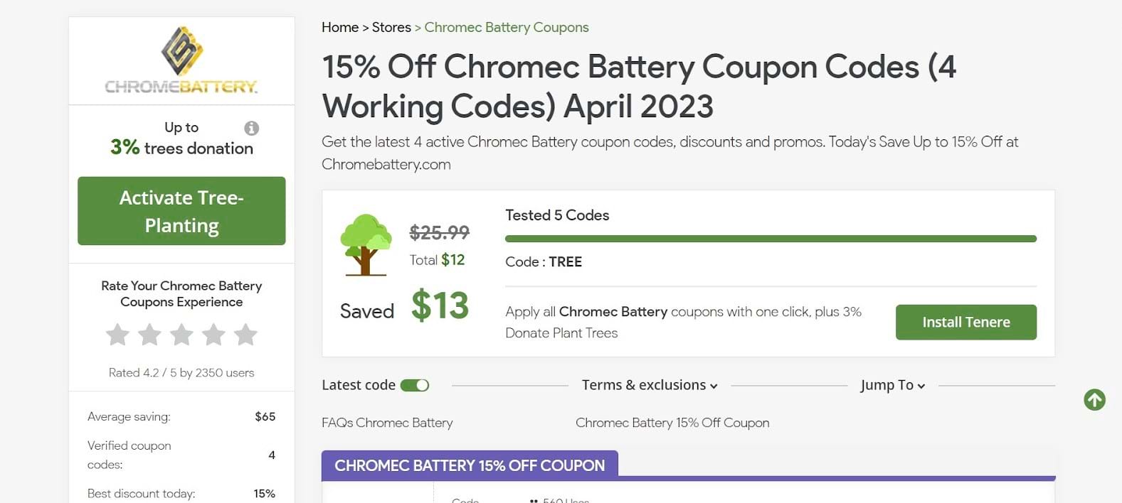 How To Use Chromec Battery Discount Code 3