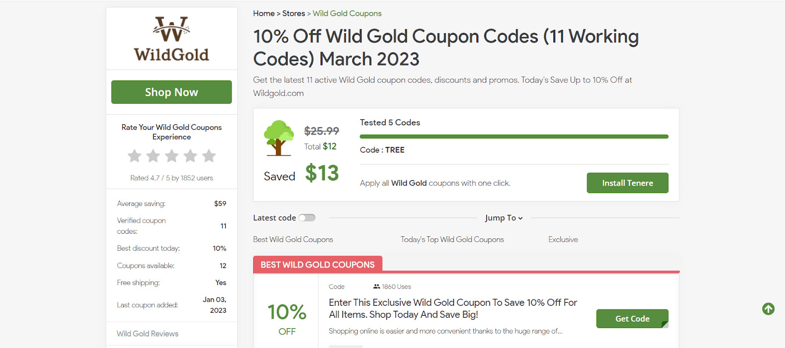 How To Use Wild Gold Discount Code 1