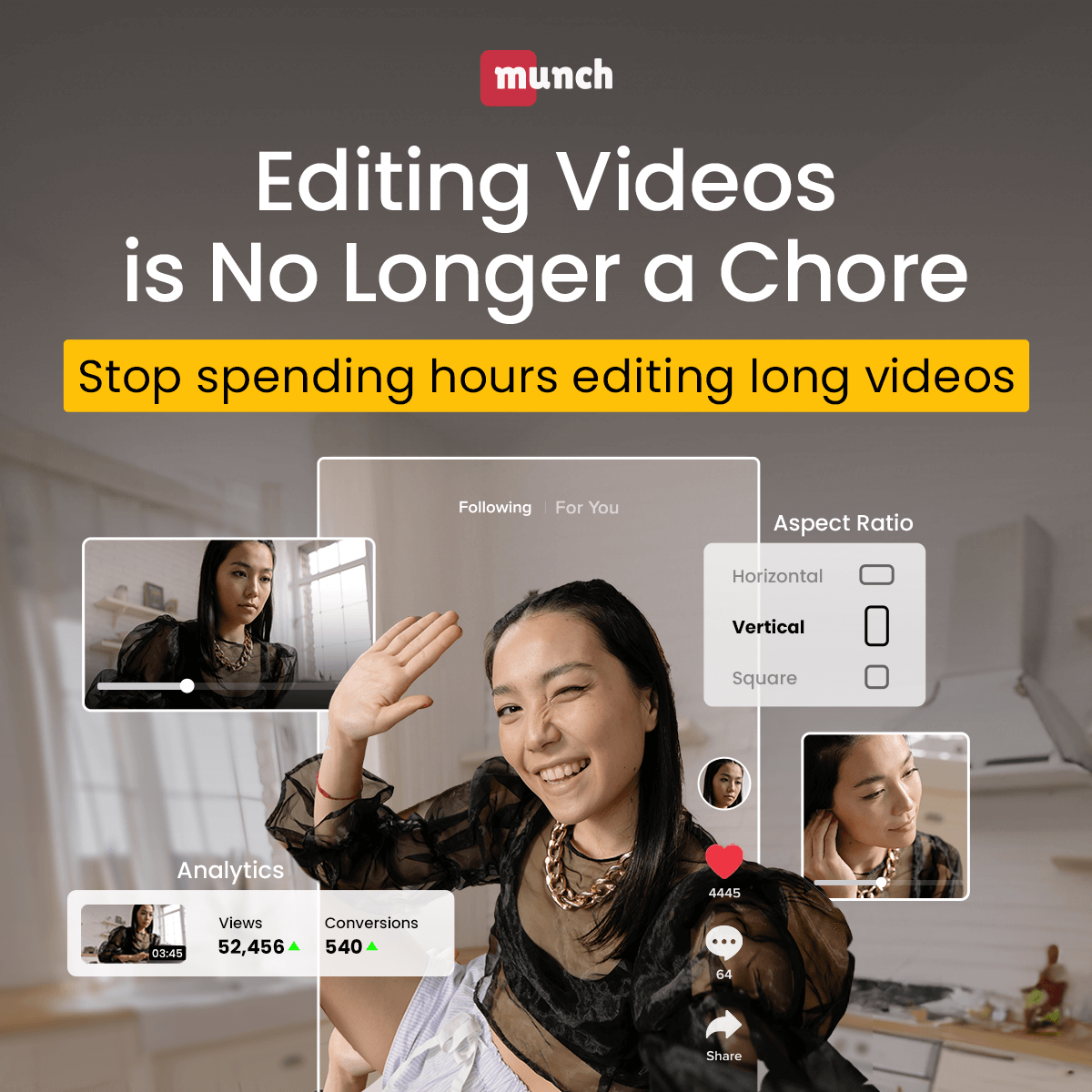 Munch AI video editor
