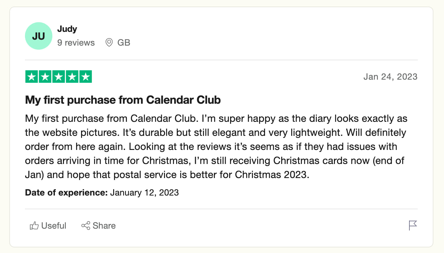 Calendar Club review