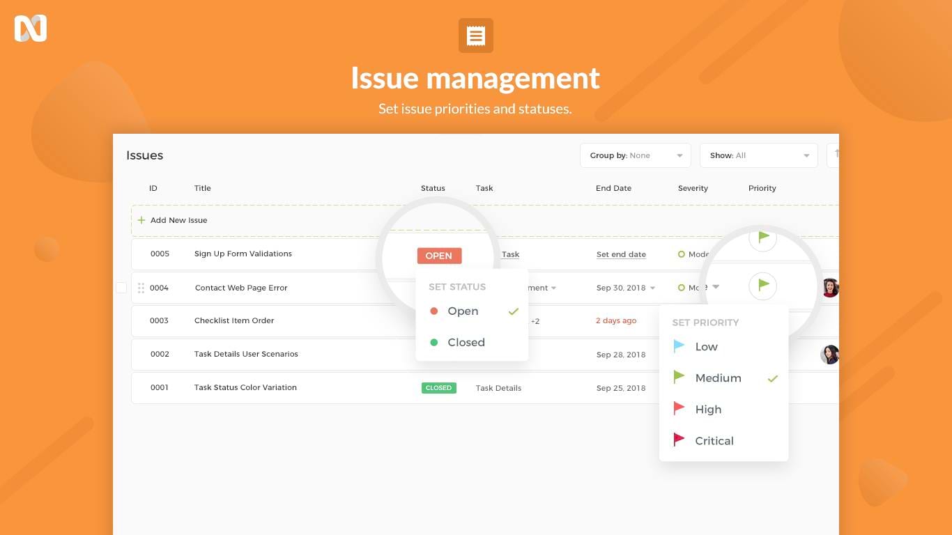 ntask-issue-management